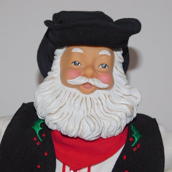 Gemmy 15" Animated Dancing Musical Christmas Cowboy Santa Claus with Lasso - Picture 3 of 10